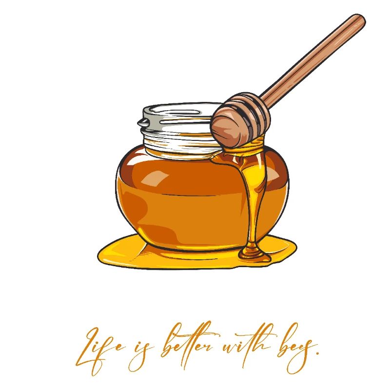 Life is better with bees // Illustration