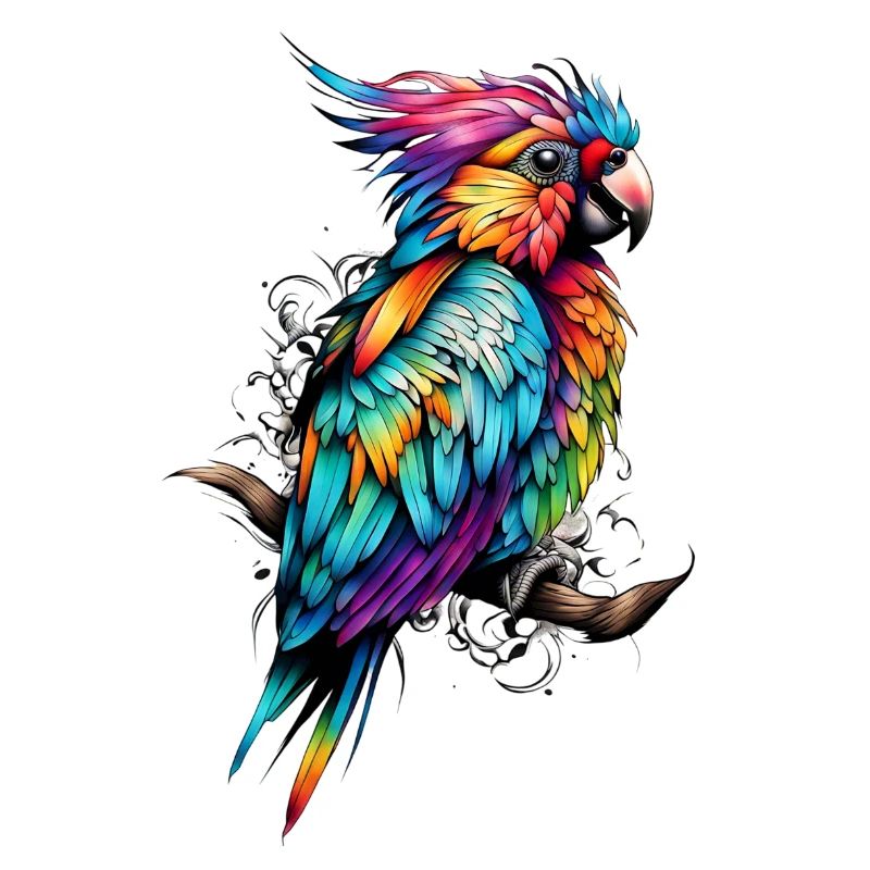 Perroquet coloré Couleur Feu