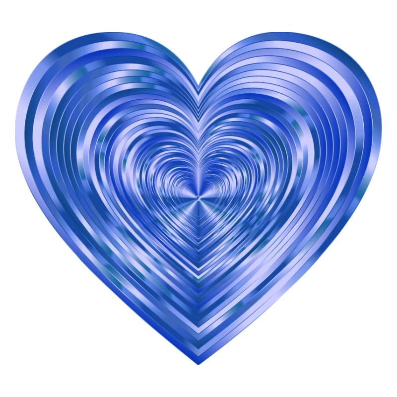 Glaenzendes Herz blau