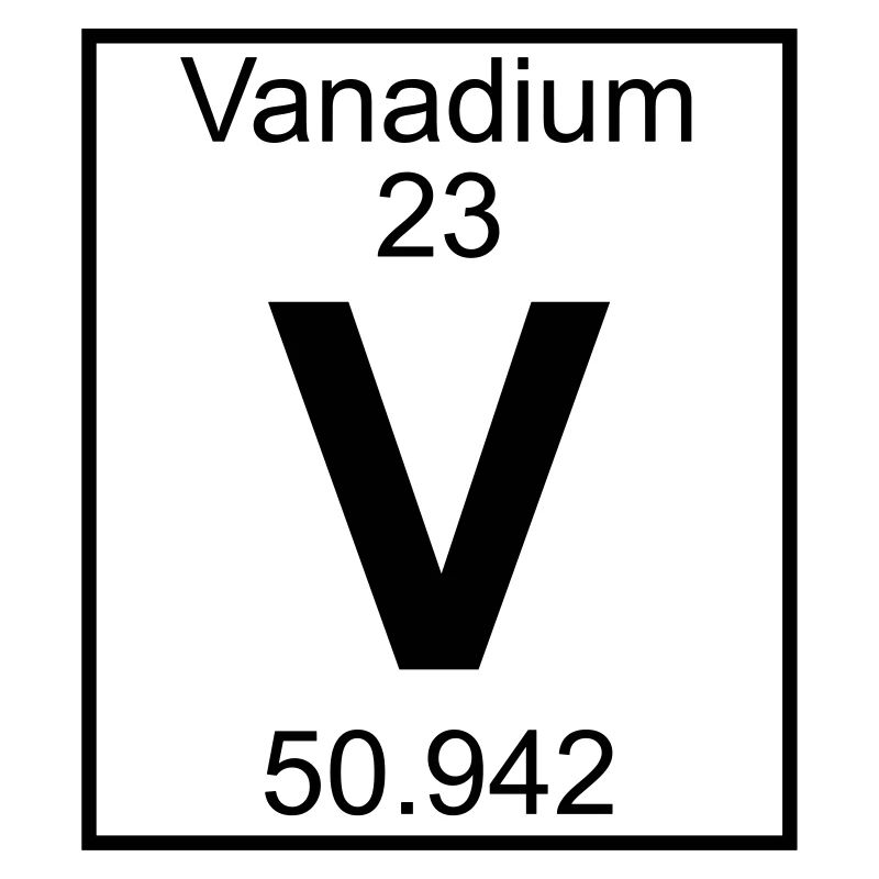 Periodic table element 23 - V (vanadium) - BIG