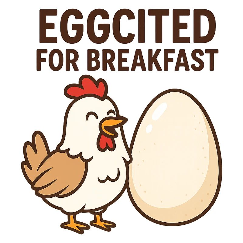 Eggcited for Breakfast Chicken Design
