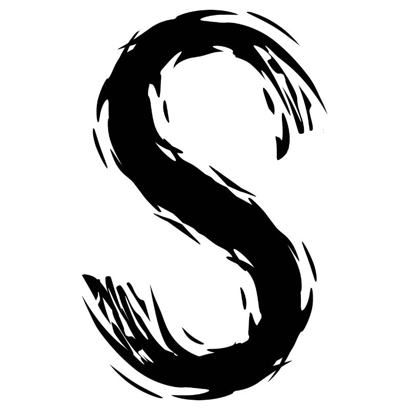 Buchstabe S Schwarz