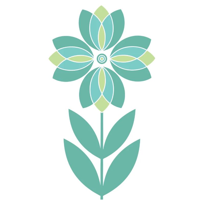 Fleur verte du milieu du siècle