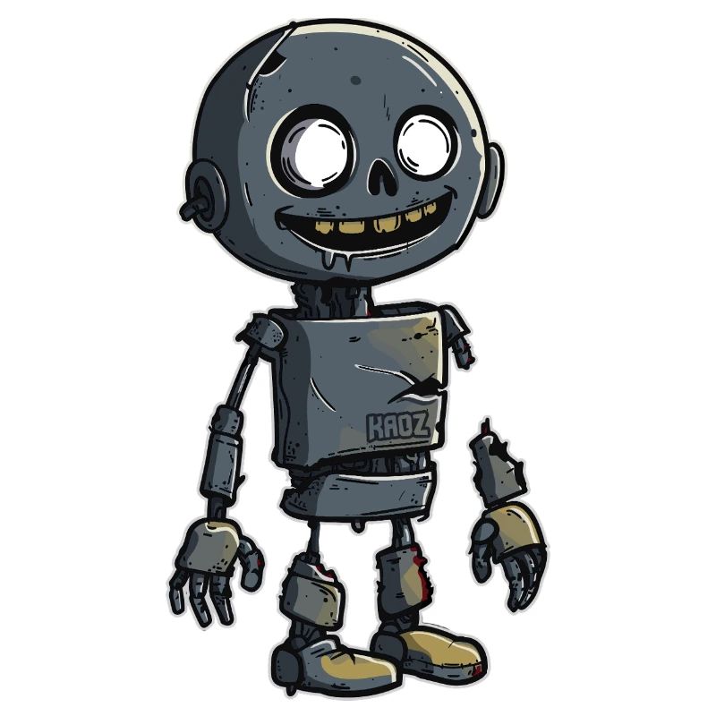 Petit robot zombie à scrap