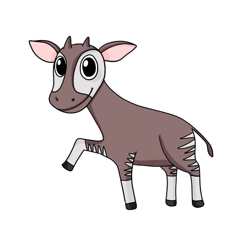 Okapi forest giraffe motif