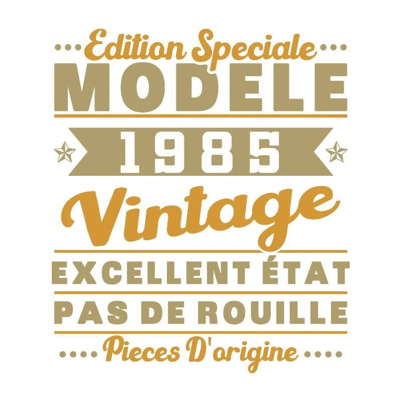 1985 Vintage Retro Birthday Gift Module