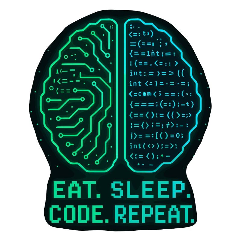Eat Sleep Code Repeat Geek Design