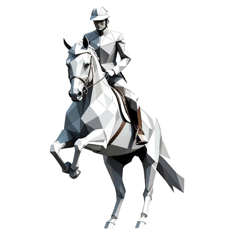 Cavalier Low Poly - Ballet Design