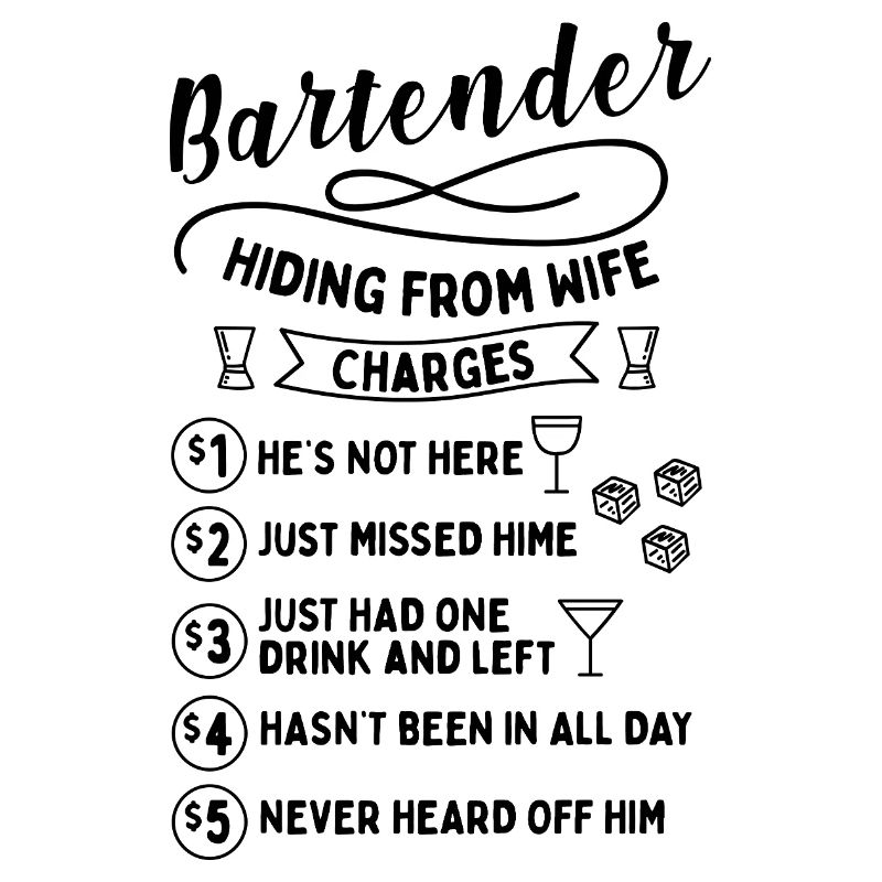 Bartender Hidden Cocktail Bar Humor