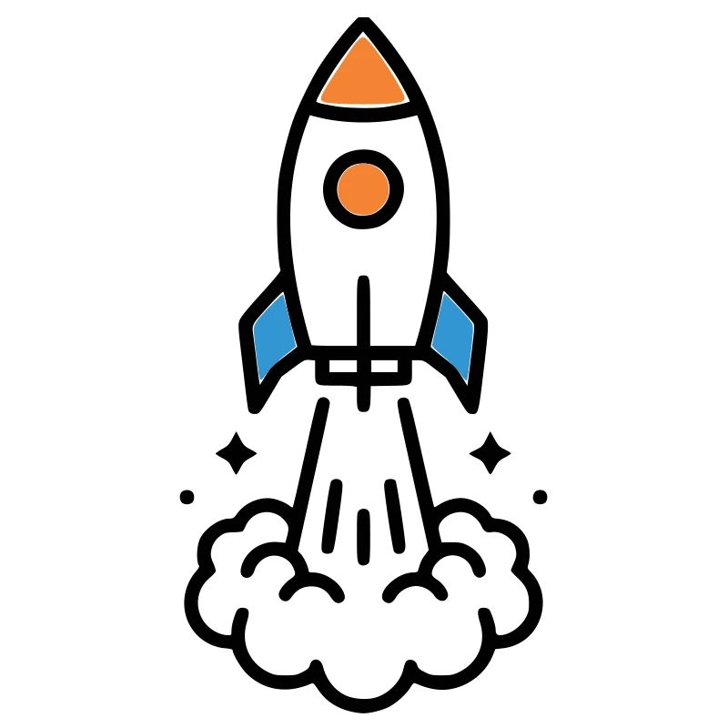 Rocket Launch Space Comic