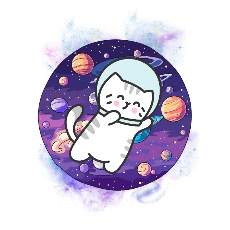 Kawaii Astronaut Kitten - Kosmische Reise