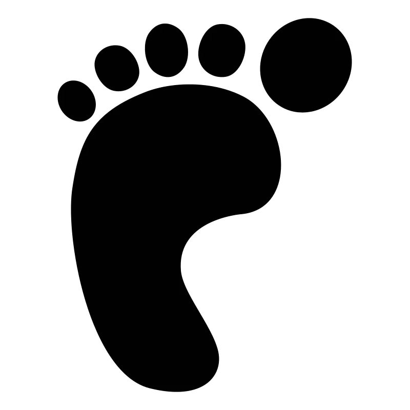 Impression de pied gauche