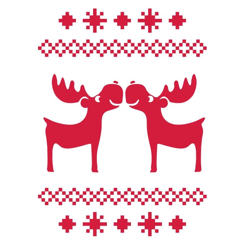 Moose reindeer deer christmas Norwegian pattern