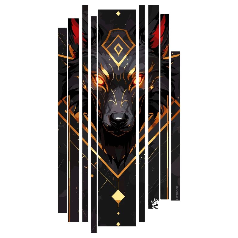 Cyborg loup doré