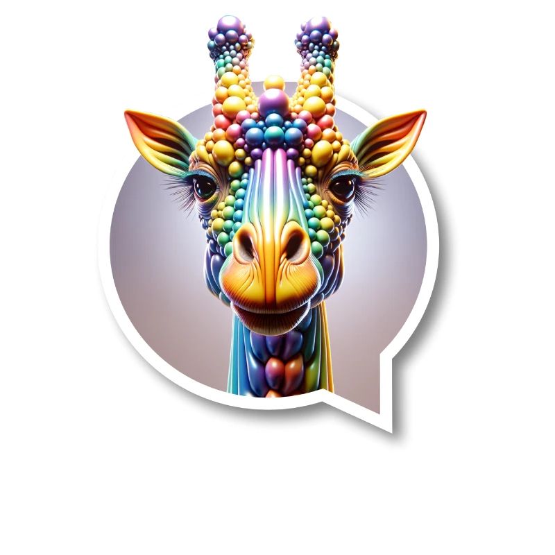 Giraffe diversity CSD regenbogen 3D spruch balloon