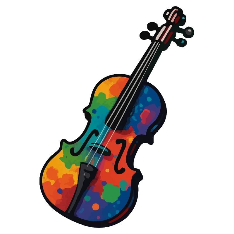 Violon Violon Éclaboussures de Couleur