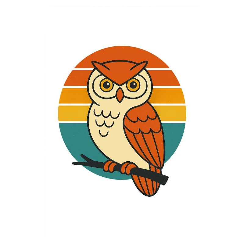 Wise Vibes – Retro Owl Magic