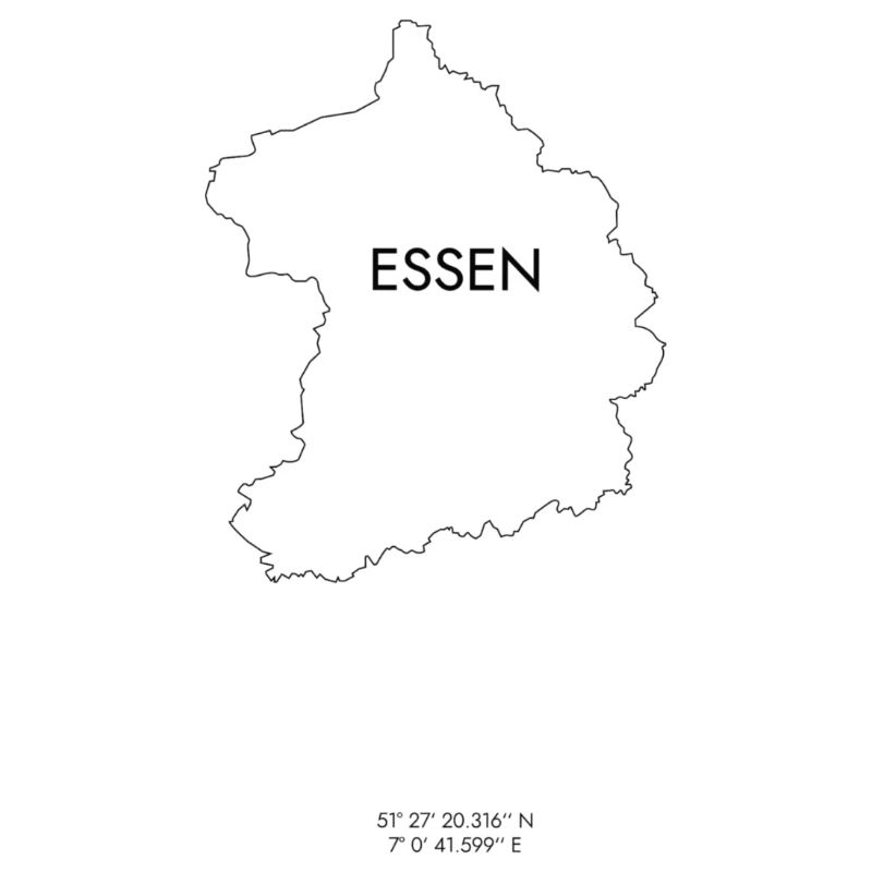 Essen City Map Germany