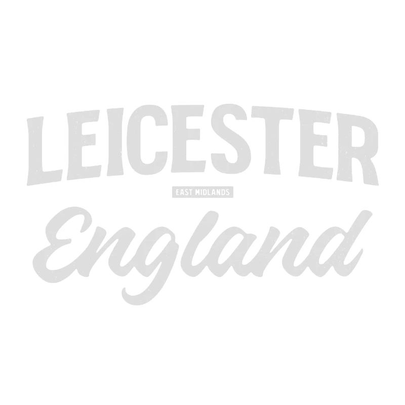 Leicester England Vintage Script