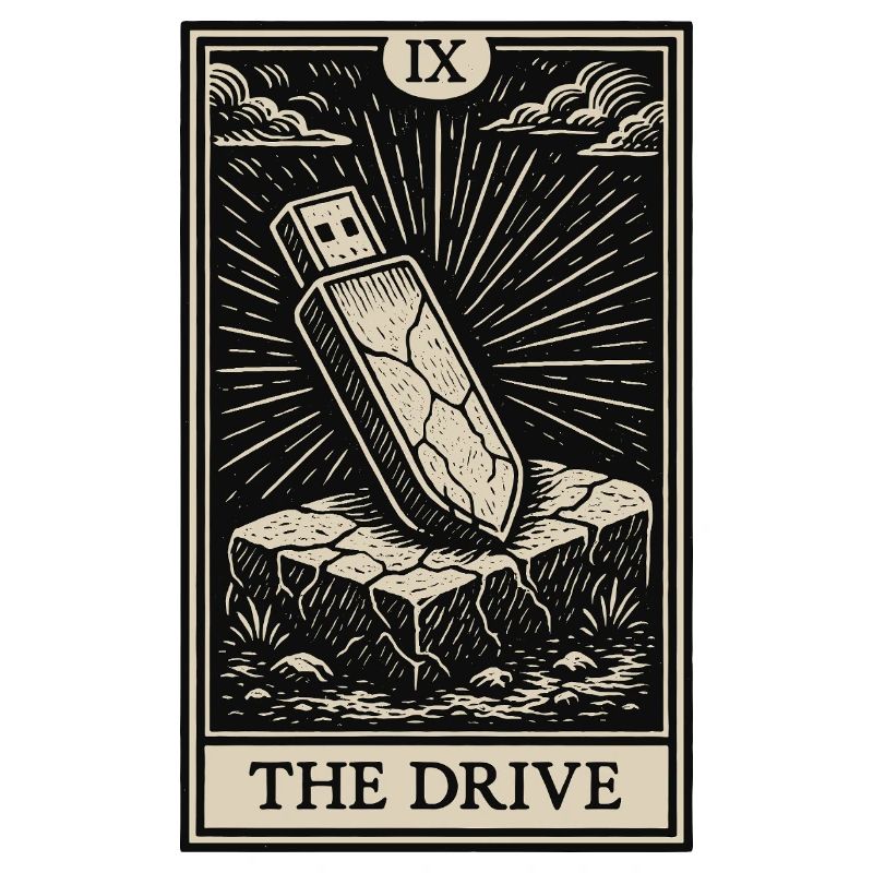 Le lecteur – Carte de tarot USB Datahoarder