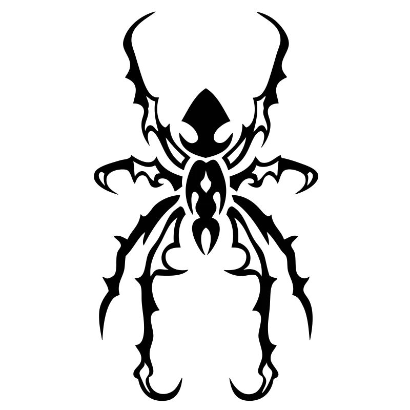 araignee tribal spider spinne 4023