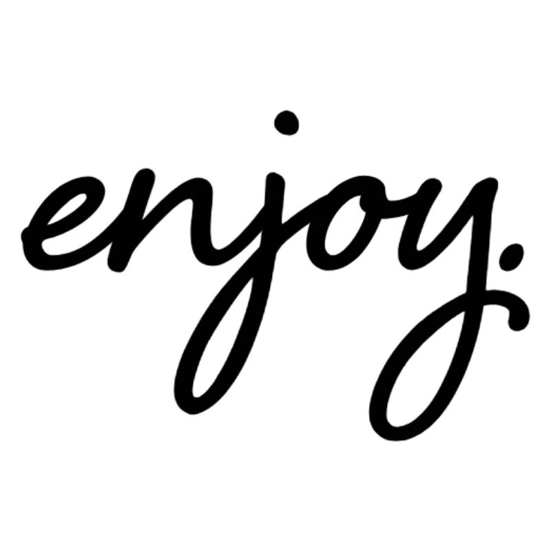 Design "enjoy" mit Frontaufschrift Unisex