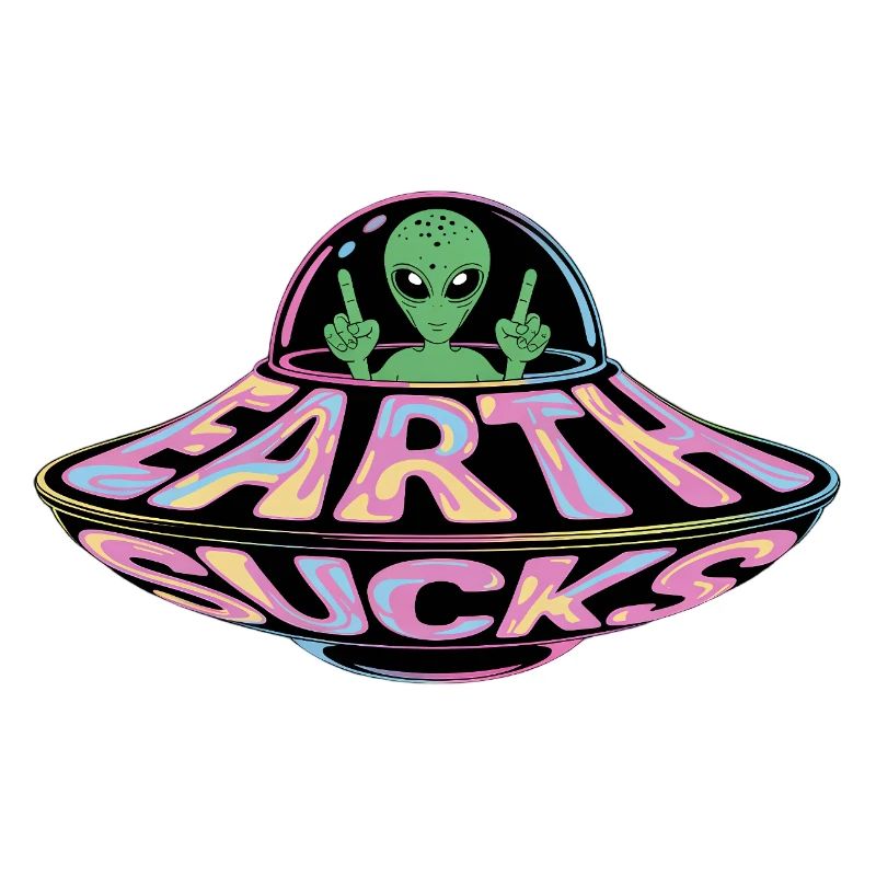 Néon OVNI Terre Suce Extraterrestre, Erde