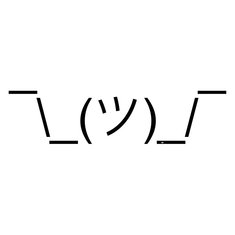 Shruggie Emojicon Design. Geschenk. Geschenkidee