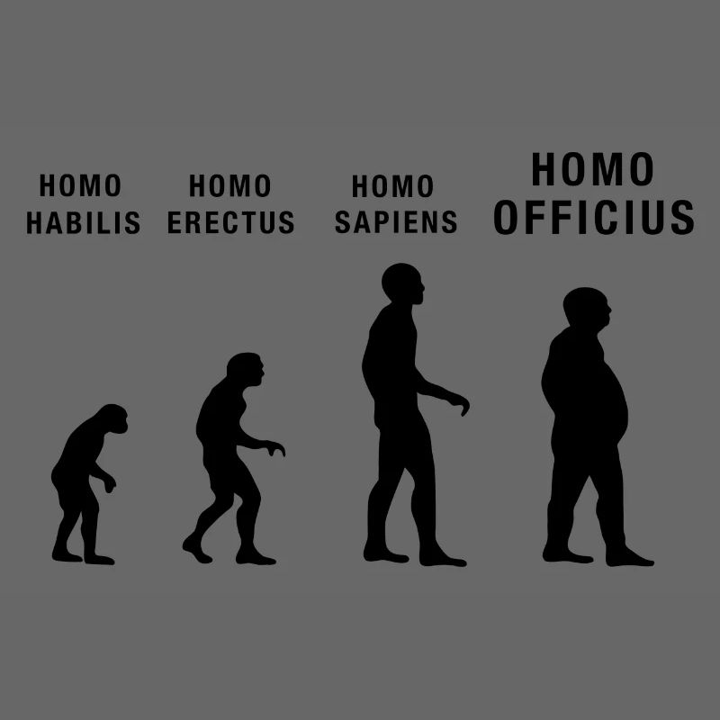 Home Office Homo Officius Evolution Office Humor