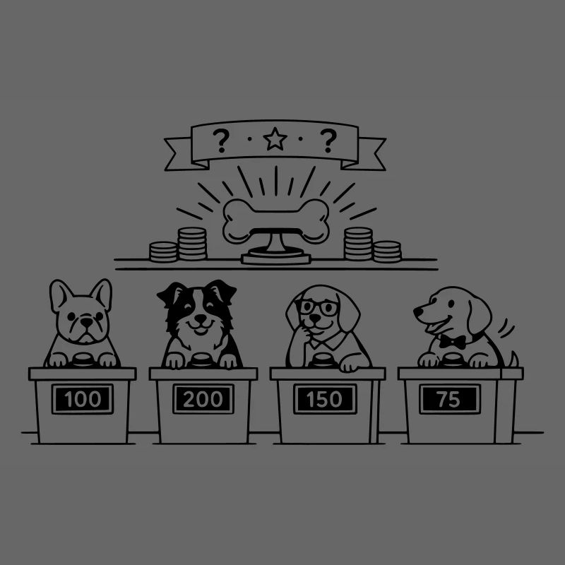 Quiz Hunde Line Art