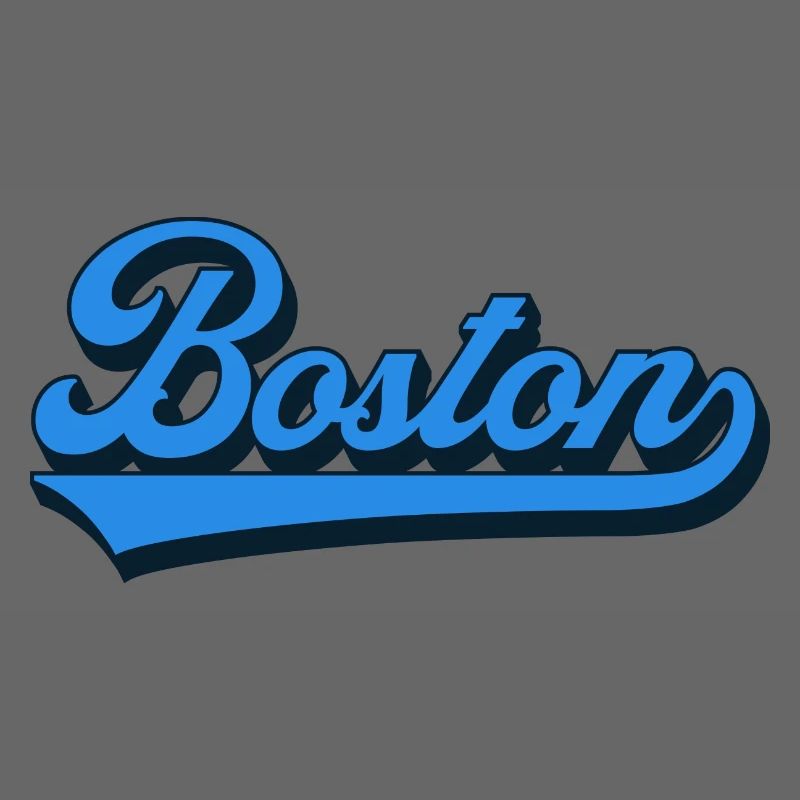 Boston Blue Script Rétro