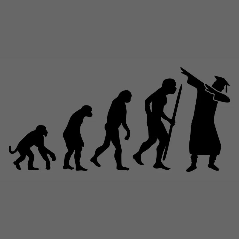 Evolution dab dabbing graduation college student