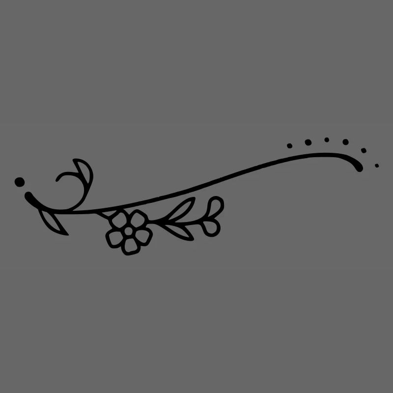 Geschwungene Linie Blumen