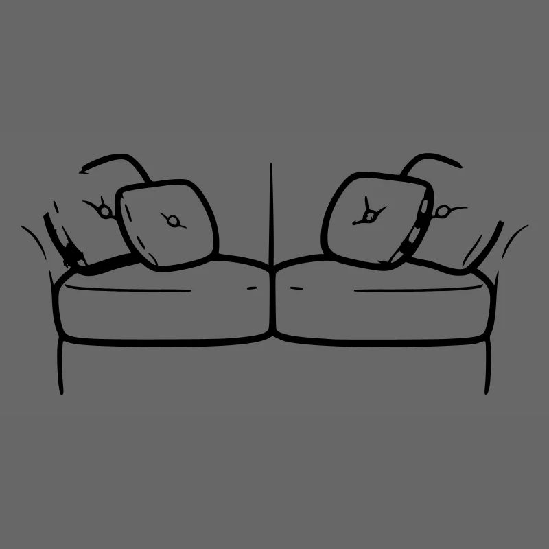 Sofa Couch Silhouette Chill Vektor