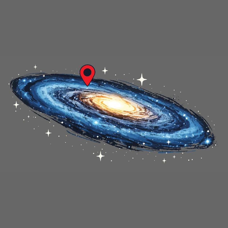 Séquence de localisation de la Voie lactée dans la galaxie spatiale