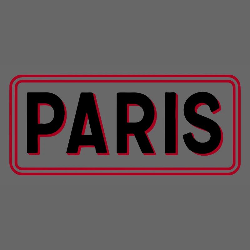 Paris Red Frame Typography