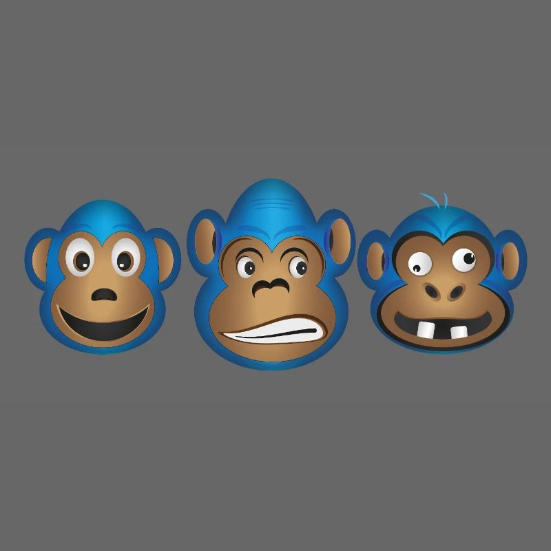 Blue Monkey Trio Expressions