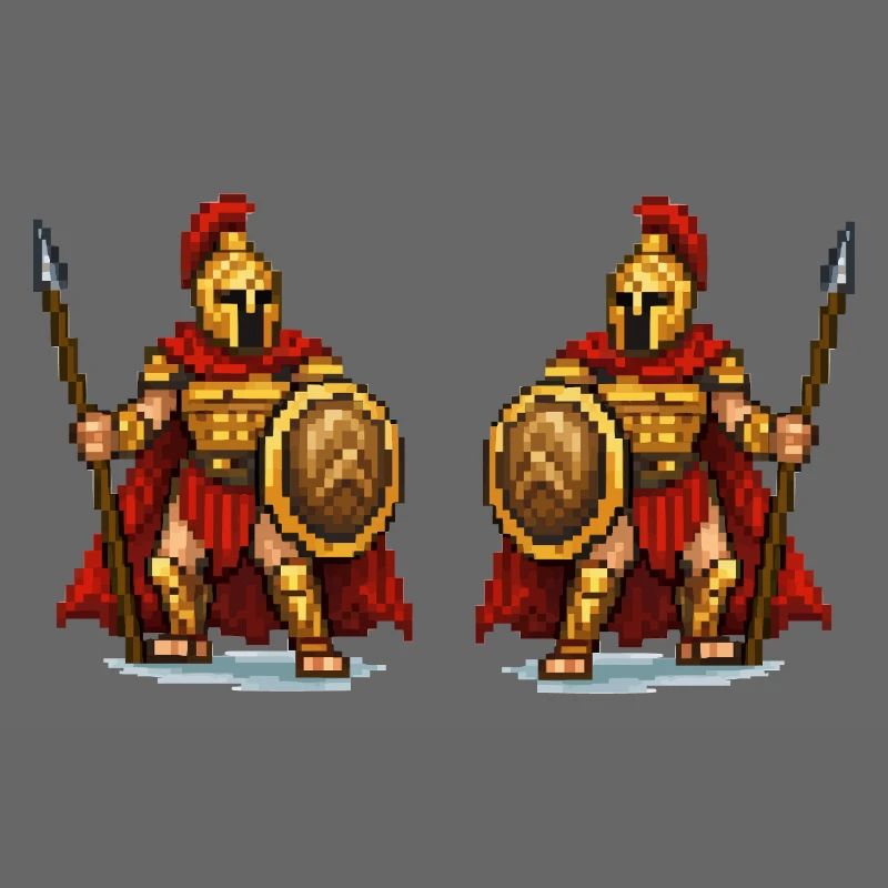 Doppel-Gladiator Pixelkunst