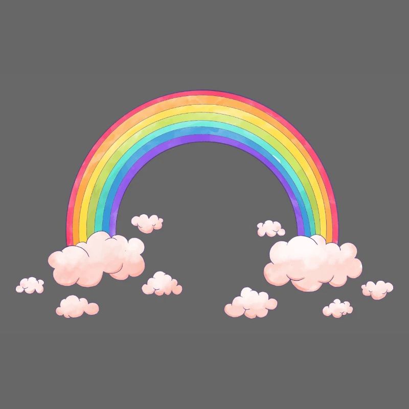 Rainbow dream with clouds