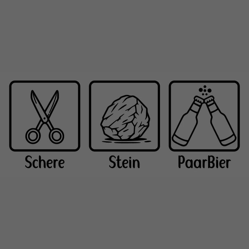 Schere Stein Papier - Paar Bier