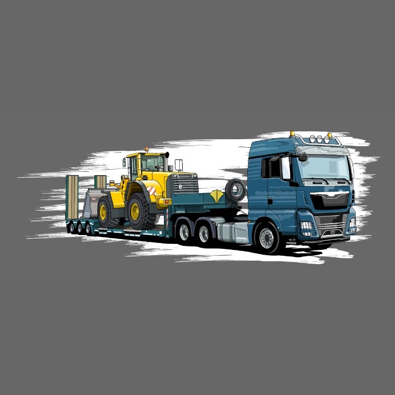 Low-loader with wheel loader