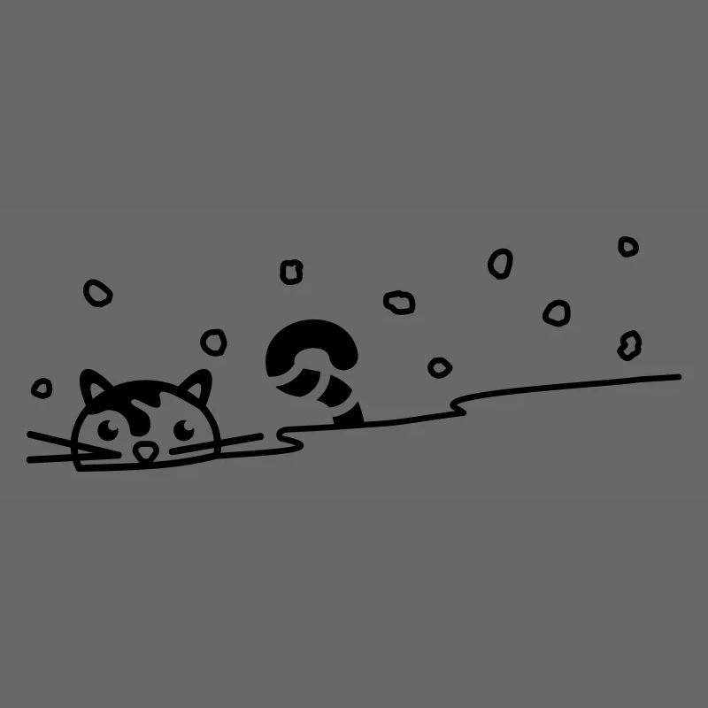 Chat mignon dans la neige