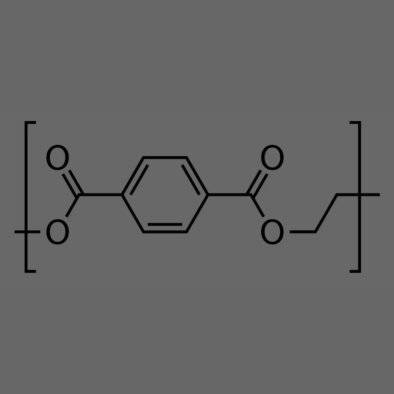 Molécule de polyéthylène téréphtalate (PET).