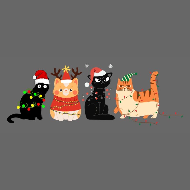 Chat à Noël