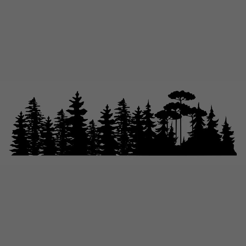 Conception de silhouettes de paysage forestier