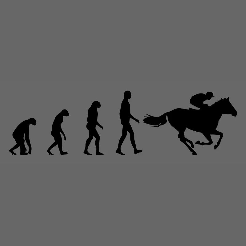 Évolution de l'homme vers le cavalier pro