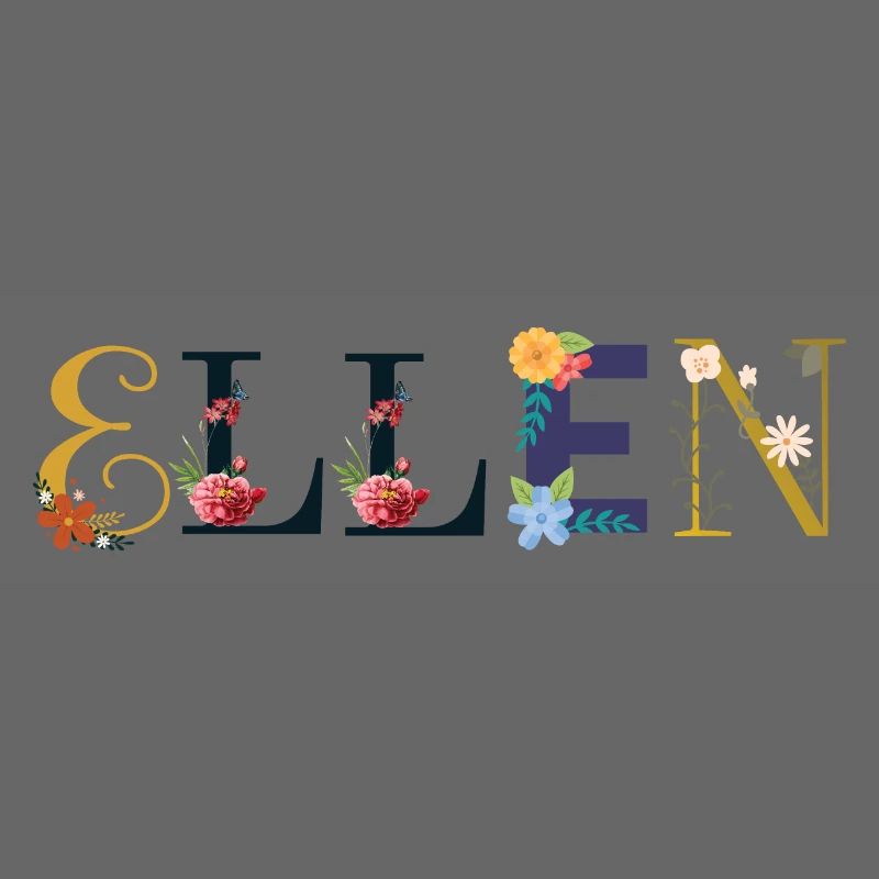 NOM ELLEN DÉCORÉ DE FLEURS