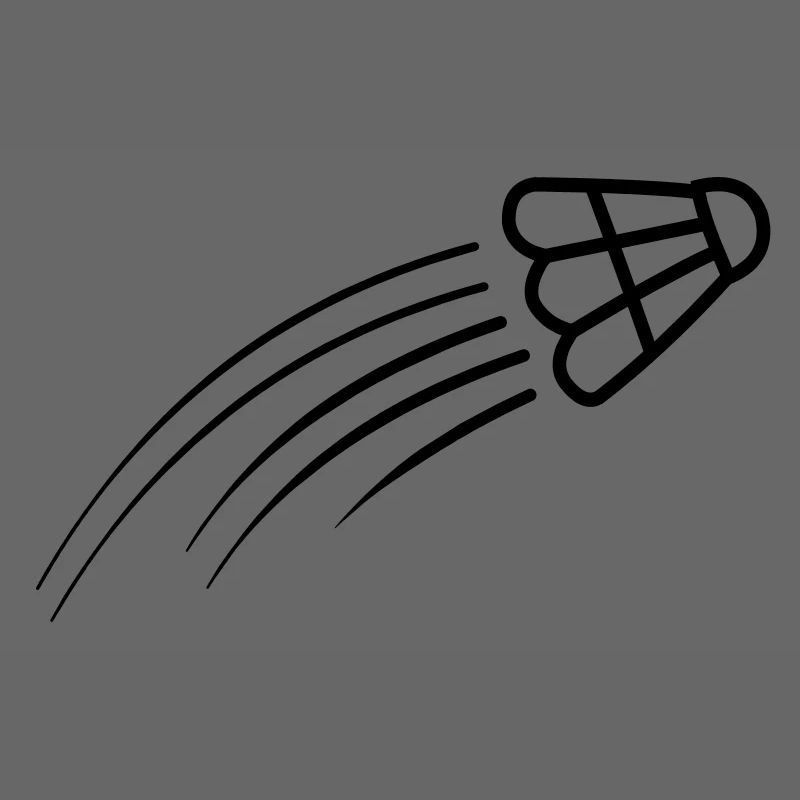 Badminton einfaches Shuttle-Logo