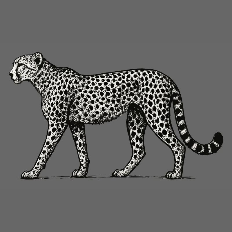 Black and White Leopard Pattern