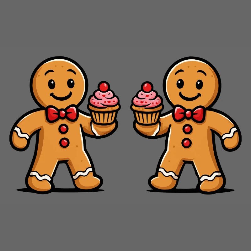 Doppel-Lebkuchen Cupcake Duo